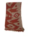 Mirror In The Sky 85x200 Open Knited Shawl In Brown
