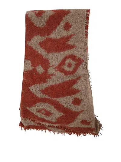 Mirror In The Sky 85x200 Open Knited Shawl In Brown