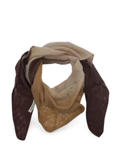 Mirror In The Sky Bandana Dégradé Cashmere Scarf In Multi