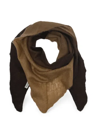 Mirror In The Sky Bandana Dégradé-effect Scarf In Brown