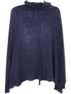 Mirror In The Sky Open Knitted Poncho In Multi