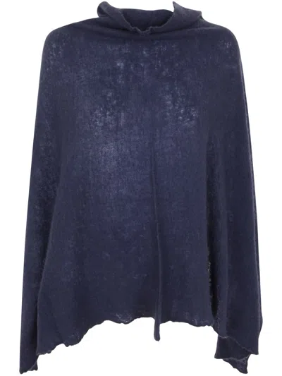 Mirror In The Sky Open Knitted Poncho In Multi