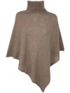 Mirror In The Sky Polo Neck Poncho In Multi