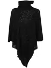 Mirror In The Sky Polo Neck Poncho In Multi