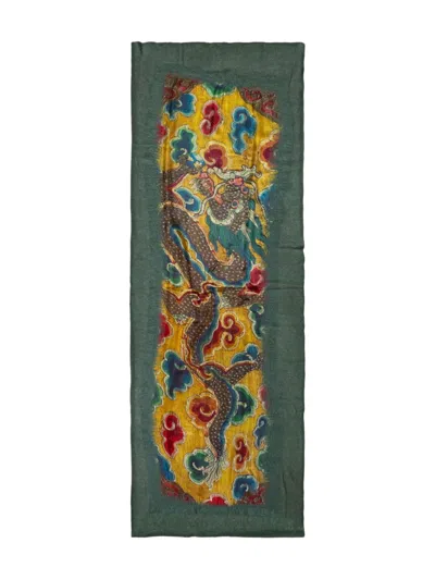 Mirror In The Sky Floral-print Scarf In Red