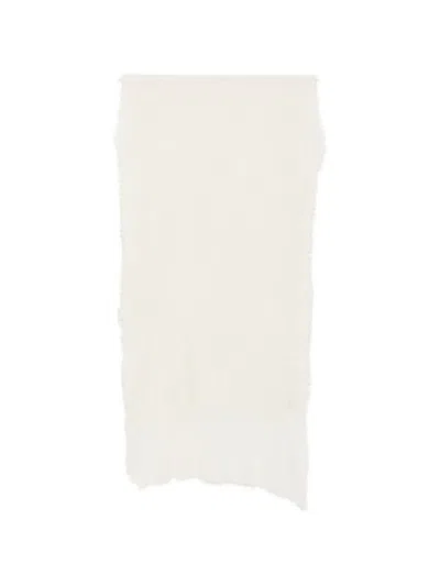 Mirror In The Sky Frayed Cashmere Scarf In Neutral