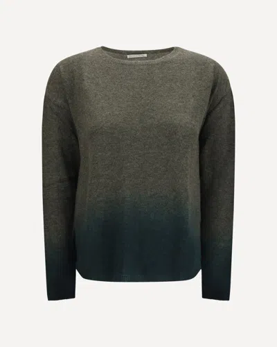 Mirror In The Sky Gradient-dyed Crew-neck Sweater In Green