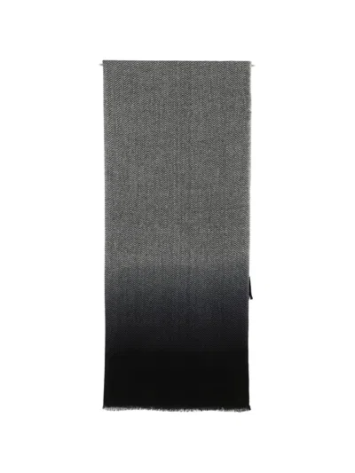Mirror In The Sky Herringbone-pattern Ombré Scarf In Multi
