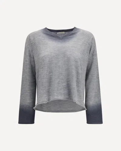 Mirror In The Sky Indra Gradient-effect Cashmere Sweater In Gray