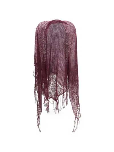 Mirror In The Sky Nimbus Fringed Triangular Scarf In Pink