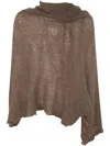 Mirror In The Sky Open Knitted Poncho Melange