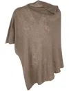 Mirror In The Sky Open Knitted Poncho Melange