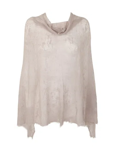 Mirror In The Sky Semi Felted Poncho In Gray