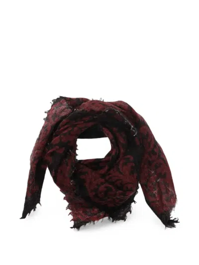 Mirror In The Sky Souffle Floral-print Scarf In White