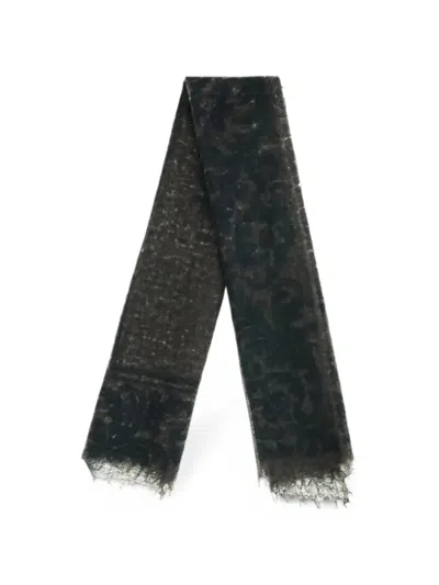 Mirror In The Sky Souffle Square-print Scarf In Gray