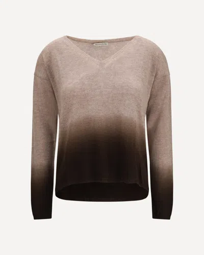 Mirror In The Sky Gradient-dyed Cashmere Sweater In Brown
