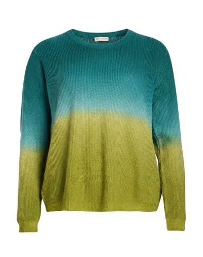 Mirror In The Sky Woman Sweater Deep Teal Size M Cashmere In Green