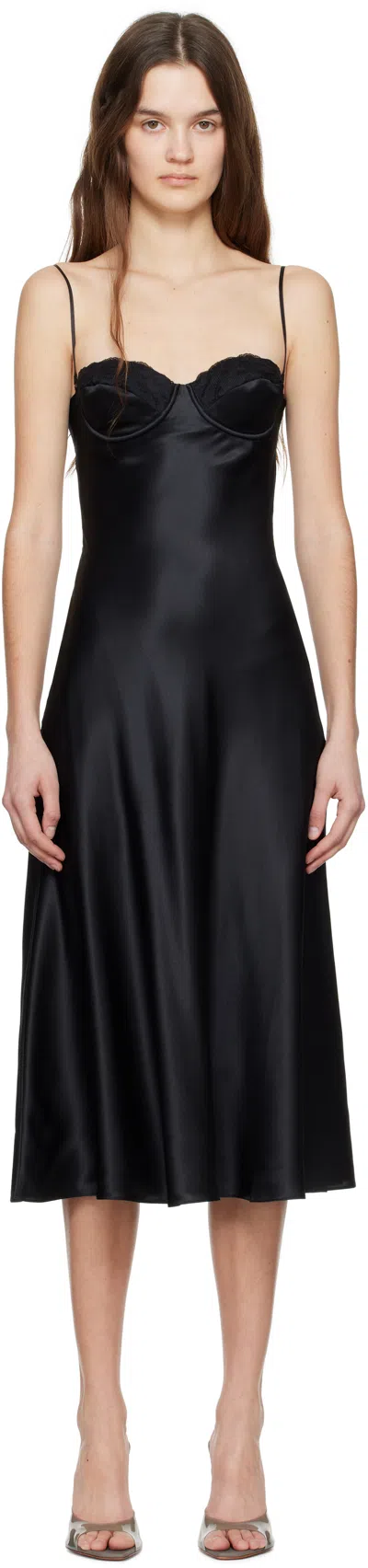 Mirror Palais Black Ballet Midi Dress
