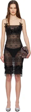 Mirror Palais Black Leo Lady Length Midi Dress In Black
