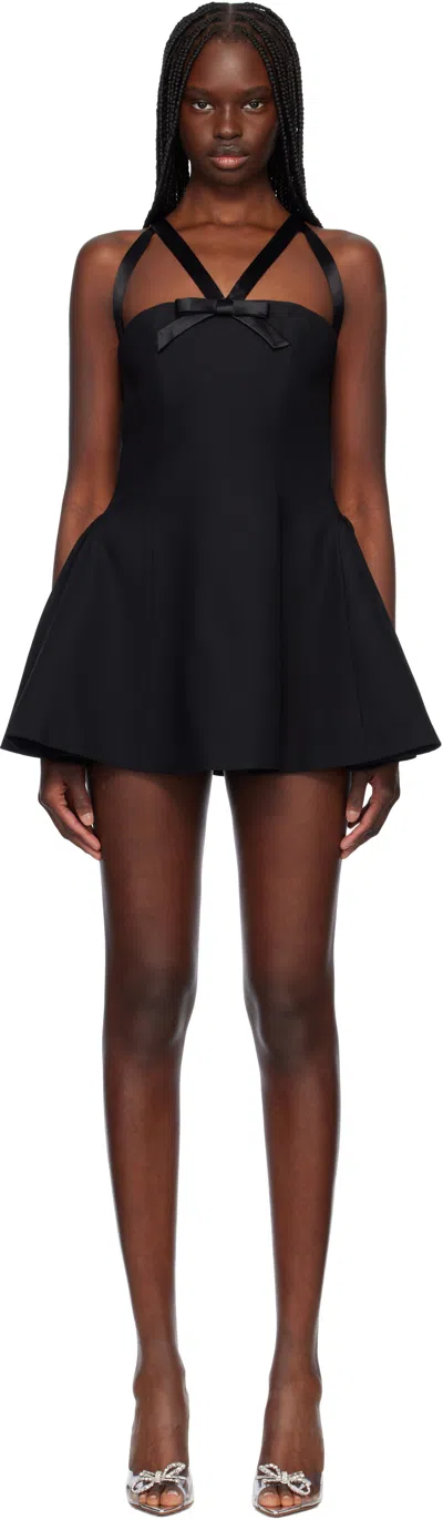 MIRROR PALAIS BLACK PETITE DUCHESS MINIDRESS