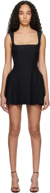 Mirror Palais Black 'the Ingénue' Minidress In Black
