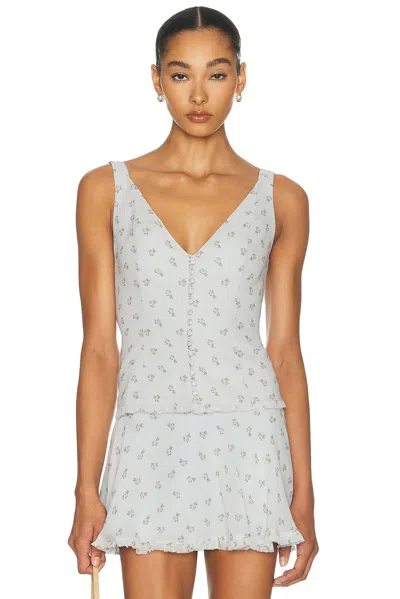 Mirror Palais Blueberry Buttercream Vest Top