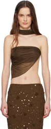 Mirror Palais Deity Top In Brown