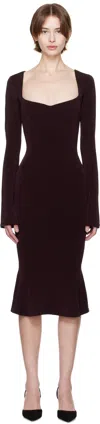 Mirror Palais Burgundy Cindy Supermodel Midi Dress In Chianti
