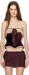 Mirror Palais Burgundy Victorian Corset In Chianti