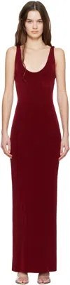 Mirror Palais Burgundy Yasmeen Supermodel Maxi Dress In Sangre