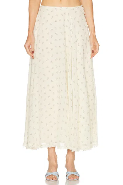 Mirror Palais Buttercream Rose Skirt