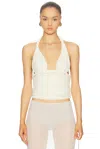 Mirror Palais Cabana Halter Top In Neutral