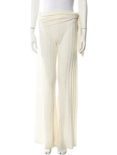 Pre-owned Mirror Palais Cashmere Wide Leg Pants In Yellow