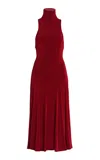 Mirror Palais Christy Supermodel Knit Midi Dress In Red