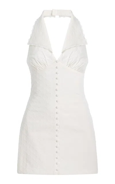 Mirror Palais Collared Cotton Mini Dress In Multi