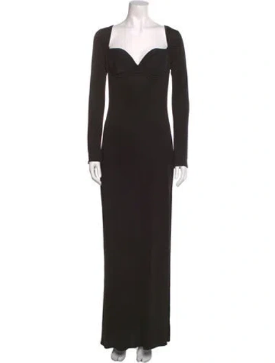 Pre-owned Mirror Palais Cowl Neck Long Dress In Black