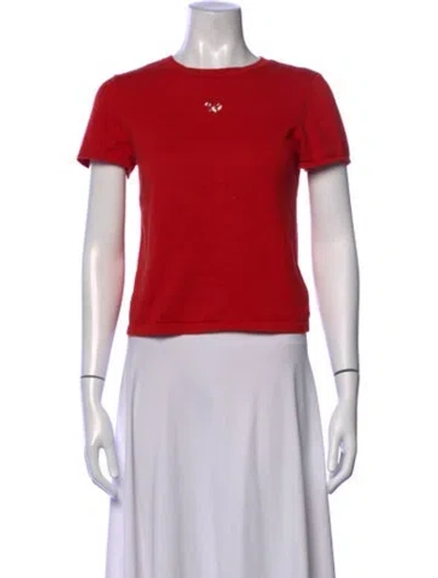 Pre-owned Mirror Palais Crew Neck Short Sleeve T-shirt In Red
