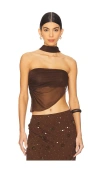 Mirror Palais Deity Top In Brown