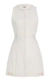 Mirror Palais Embroidered Cotton Mini Dress