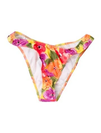 Pre-owned Mirror Palais Floral Print Bottoms In Pink