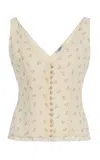 Mirror Palais Floral-print Silk Top