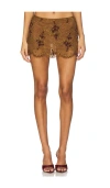 Mirror Palais Gurana Mini Skirt In Brown