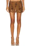 Mirror Palais Gurana Mini Skirt In Brown