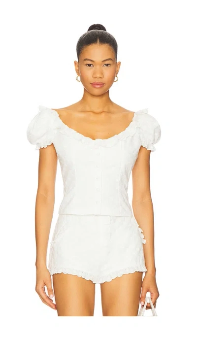 Mirror Palais Love Letter Eyelet Top