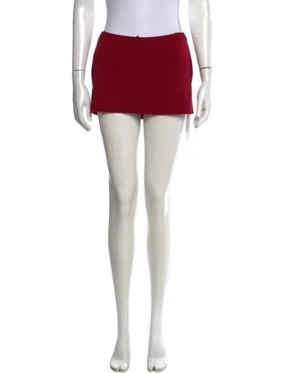 Pre-owned Mirror Palais Mini Shorts In Red