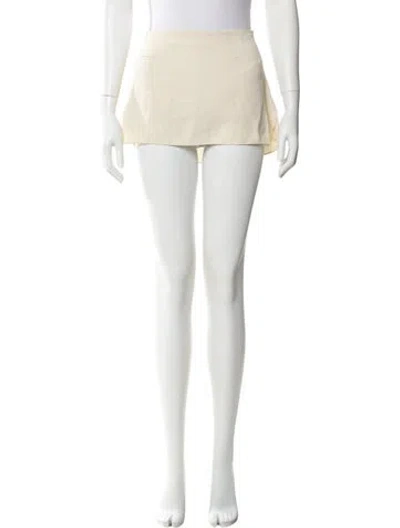 Pre-owned Mirror Palais Mini Skirt In Yellow