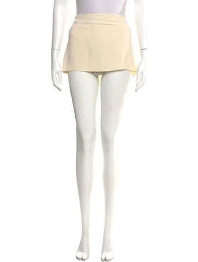 Pre-owned Mirror Palais Mini Skirt In Yellow