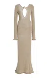 Mirror Palais Open-knit Cotton Maxi Dress