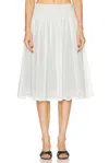 Mirror Palais Petal Lady Length Skirt In White