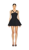 Mirror Palais Petite Duchess Mini Dress In Noir